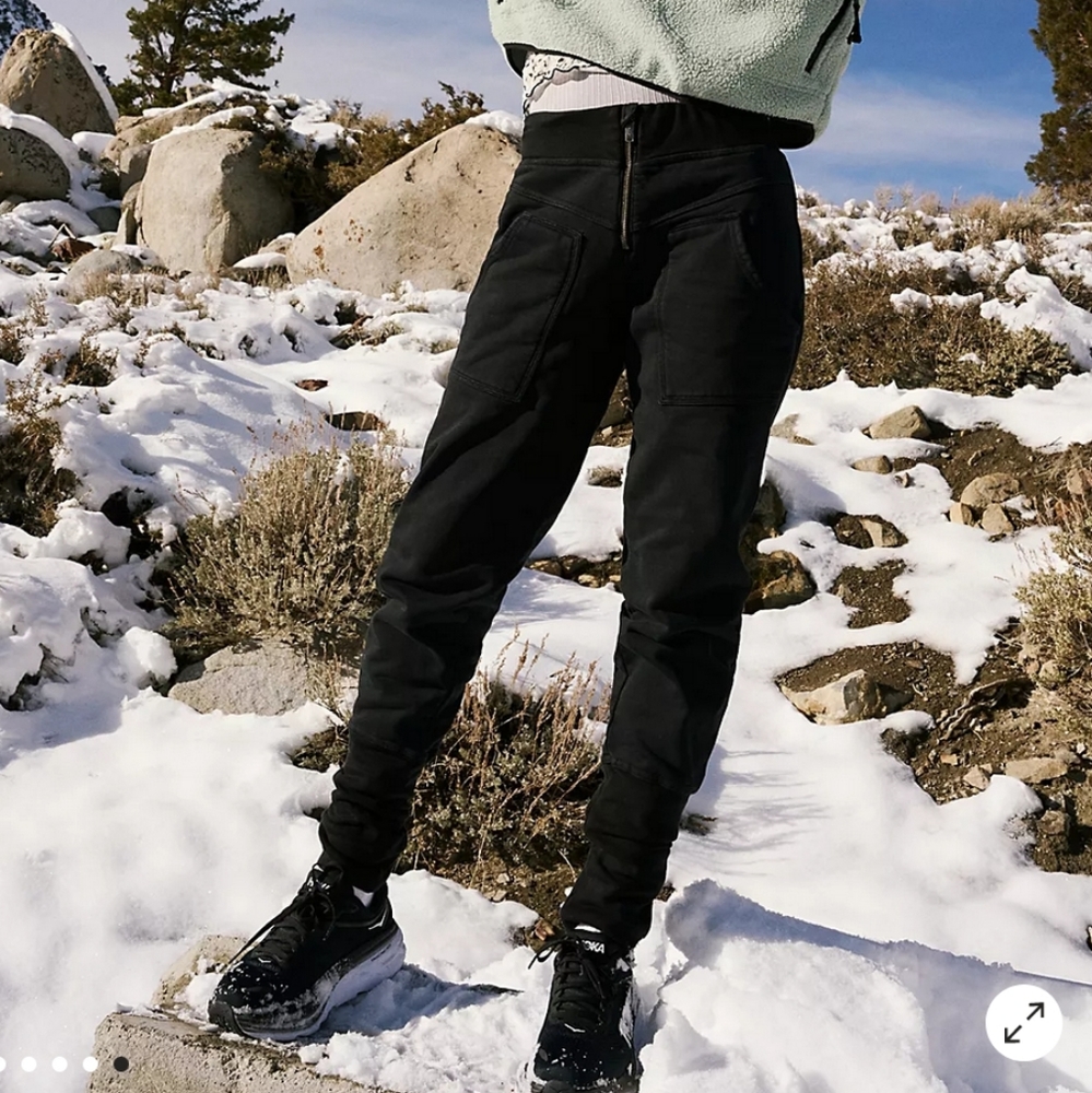 Free People Black Track Joggers